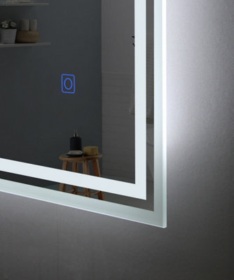 BELOFAY Alpha Bathroom LED Mirror, Anti-fog Tempered Wall Mirror