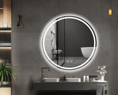 BELOFAY 500mm Lucy Round Bathroom LED Mirror, Illuminated Bathroom ...