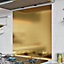 BELOFAY 600x500MM Stainless Steel Splashback for Kitchen With Golden Brushed Finish, 0.8mm Hob Splashback (ADHESIVE INCLUDED)