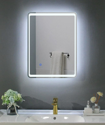 Dimmable backlit online bathroom mirror