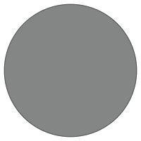 BELOFAY 60CM Grey Round Glass Table Top 8mm Tempered Glass Flat Polished Edge