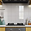BELOFAY 60x60 Clear Glass Splashback for Kitchen 6mm Tempered Glass Heat Resistant Pre-Drilled with Fixings