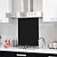 BELOFAY 60x70 Black Glass Splashback for Kitchen 6mm Tempered Glass Heat Resistant Splashback for Cookers