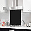 BELOFAY 60x75 Black Glass Splashback for Kitchen 6mm Tempered Glass Heat Resistant Splashback for Cookers