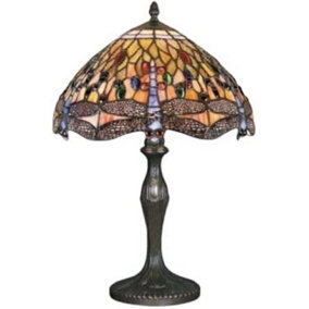 BELOFAY 8 inches Dragon Tiffany Table Lamps, Stained Glass Handmade Tiffany Vintage Bedside Table Lamps 13 inches Height