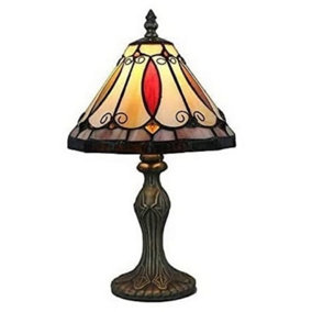 BELOFAY 8 inches Elegant Harvest Tiffany Table Lamps, Stained Glass Handmade Tiffany Vintage Bedside Table Lamps, 13 inches Height