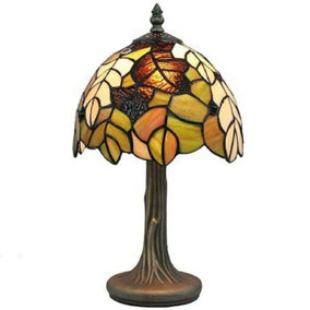BELOFAY 8 inches Elegant Harvest Tiffany Table Lamps, Stained Glass Handmade Tiffany Vintage Bedside Table Lamps 13 inches Height
