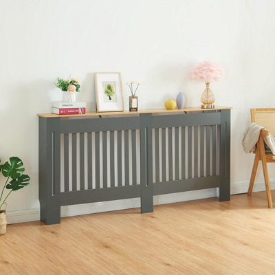 BELOFAY Large Grey Radiator Cover 820mm(H) 1520mm(W) 190mm(D) | DIY at B&Q