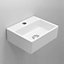 BELOFAY Modern White Square Ceramic Small Sink, Countertop Basin Or Wall Hung Sink with TAP, Bottle Trap & Pop-up Waste