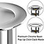 BELOFAY Pop Up Basin Waste Slotted Click Clack Bathroom Sink Plug in Chrome Finish - Modern Sink Waste Kit with Overflows