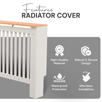 BELOFAY Radiator Cover White, stylish Compact Radiator Shelf with Top ...