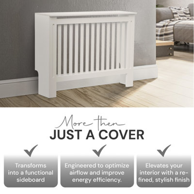 BELOFAY Radiator Cover White, Stylish & Compact Radiator Shelf with Top ...