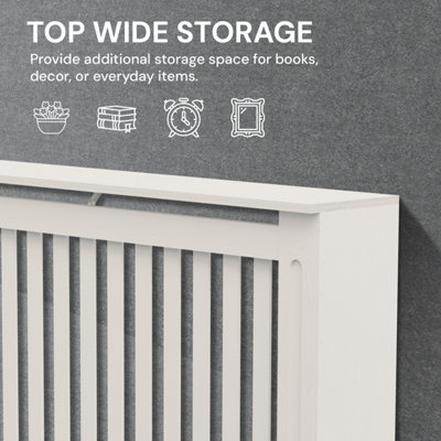 BELOFAY Radiator Cover White, Stylish & Compact Radiator Shelf with Top ...