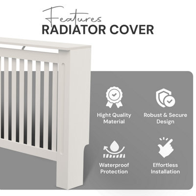 BELOFAY Radiator Cover White, Stylish & Compact Radiator Shelf with Top ...