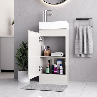 BELOFAY Under Sink Bathroom Cabinet Floor Standing Storage Cupboard ...