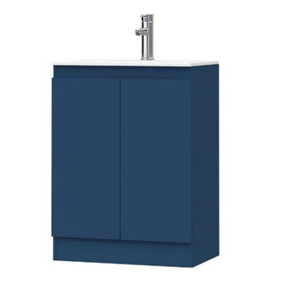 BELOFAY Vanity Unit with Basin, 600mm Floor Standing Bathroom Vanity Units with Basin