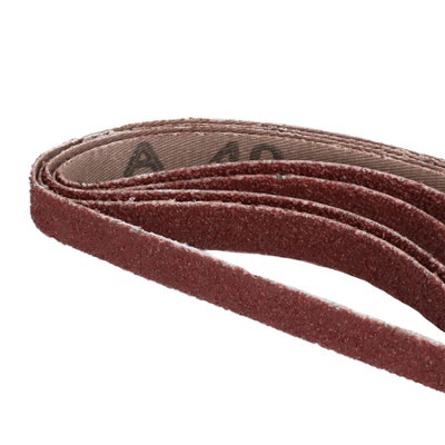 Belt Power Finger File Sander Abrasive Sanding Belts 330mm x 10mm 40 Grit 5 PK
