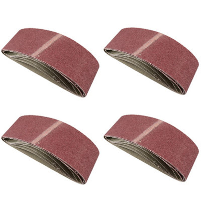 Belt Power Finger File Sander Abrasive Sanding Belts 400mm x 60mm 80 Grit 20 PK