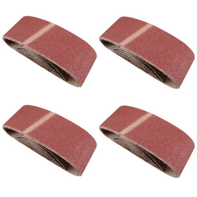 Belt Power Finger File Sander Abrasive Sanding Belts 410mm x 65mm 80 Grit 20 PK