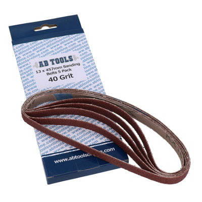 Belt Power Finger File Sander Abrasive Sanding Belts 457mm x 13mm 40 ...