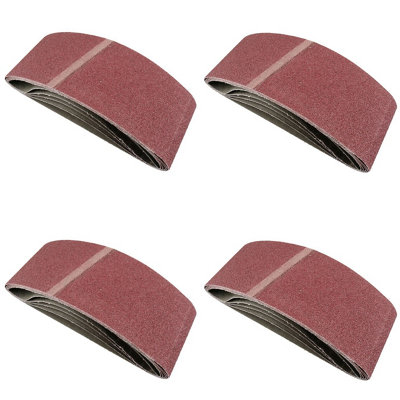 Belt Power Finger File Sander Abrasive Sanding Belts 457mm x 75mm 80 Grit 20 PK