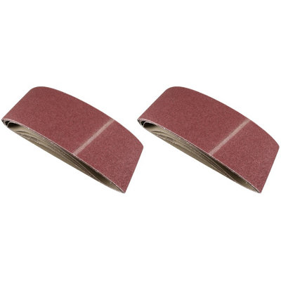 Belt Power Finger File Sander Abrasive Sanding Belts 610mm x 100mm 80 Grit 10 PK