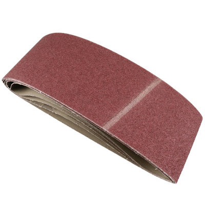 Belt Power Finger File Sander Abrasive Sanding Belts 610mm x 100mm 80 Grit 5 PK