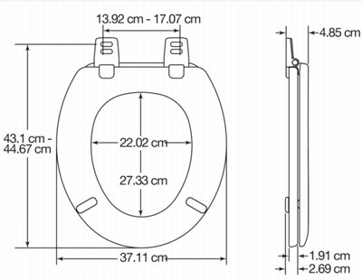 Bemis Black Moulded Wood Toilet Seat