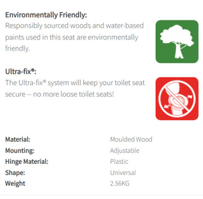 Bemis Black Moulded Wood Toilet Seat