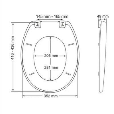 Bemis Buxton Indigo Blue Toilet Seat Ultra-Fix 2850CPT106