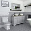 Bemis Dove Grey Cottage Soft Close Ultra-Fix Toilet Seat