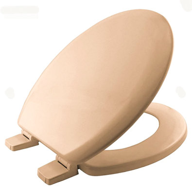 Bemis Shell Pink Wood Toilet Seat