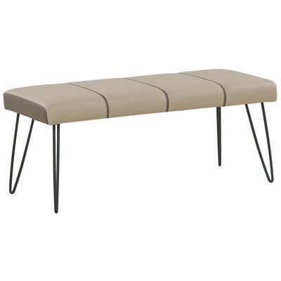 Bench BETIN Faux Leather Beige