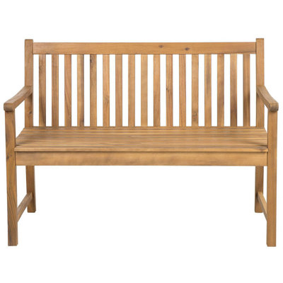 Bench Certified Acacia Wood 120 cm Light Wood VIVARA