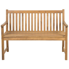 Bench Certified Acacia Wood 120 cm Light Wood VIVARA