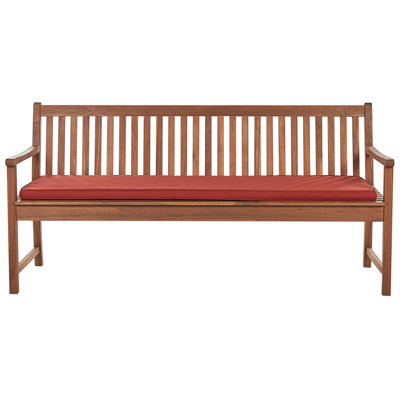 Bench Certified Acacia Wood 180 cm Dark Red VIVARA