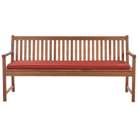 Bench Certified Acacia Wood 180 cm Dark Red VIVARA