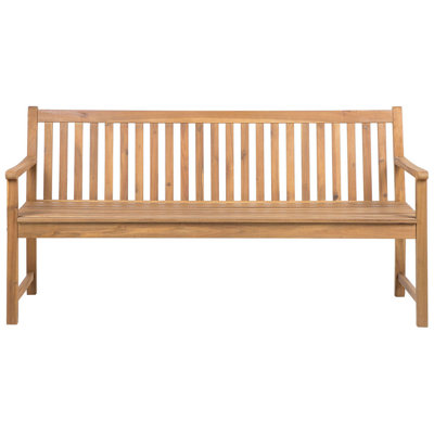 Bench Certified Acacia Wood 180 cm Light Wood VIVARA