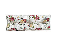 Bench Cushion Pad Backrest for Garden Pallet Sofa 120 x 40 Floral Tufted Outdoor