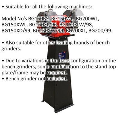 Bench Grinder Floor Stand - 840mm Height - 270mm x 220mm Stand - Machine Stand