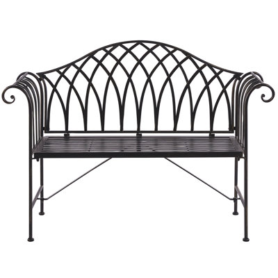 Bench Metal 130 cm Black MILAZZO