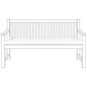 Bench Seat Pad Cushion 152 x 54 cm White VIVARA