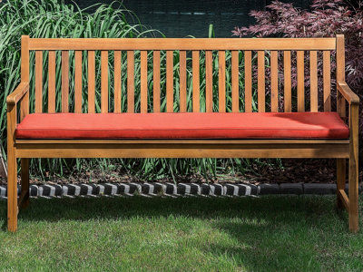 Bench Seat Pad Cushion VIVARA 152 x 54 cm Dark Red