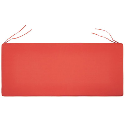 Bench Seat Pad Cushion VIVARA 152 x 54 cm Dark Red