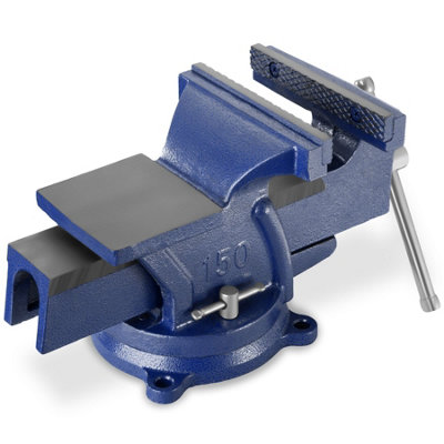 Bench Vice - cast iron, with anvil, rotatable, 2 locking screws 165 mm ...
