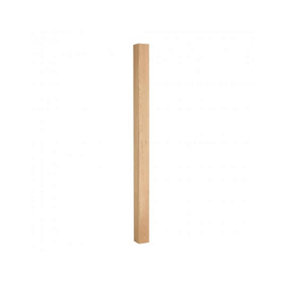 Benchmark Oak Newel Half Square Post (H) 1500mm (W) 90mm (D) 43mm