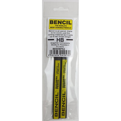 Bencil - The Worlds Toughest Carpenters Pencils -  Pack of 2 HB Pencils BENHBPK2