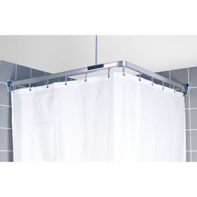 Bendable Flexi Shower Curtain Track / Rail - 3m Chrome