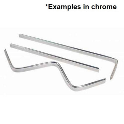 Bendable Flexi Shower Curtain Track / Rail - 3m Chrome - 3