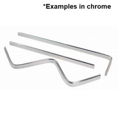 Bendable Flexi Shower Curtain Track / Rail - 3m Chrome